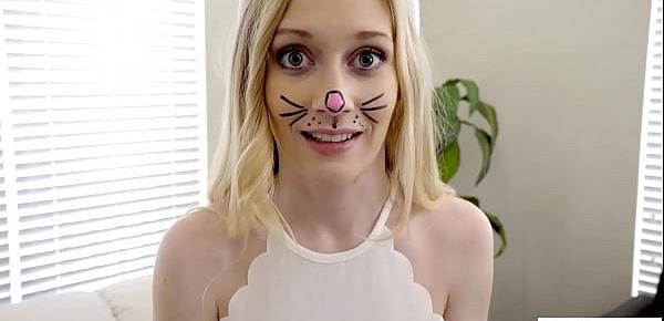  Stepbro fucking his Easter bunny stepsis with amazing ass Emma Starletto